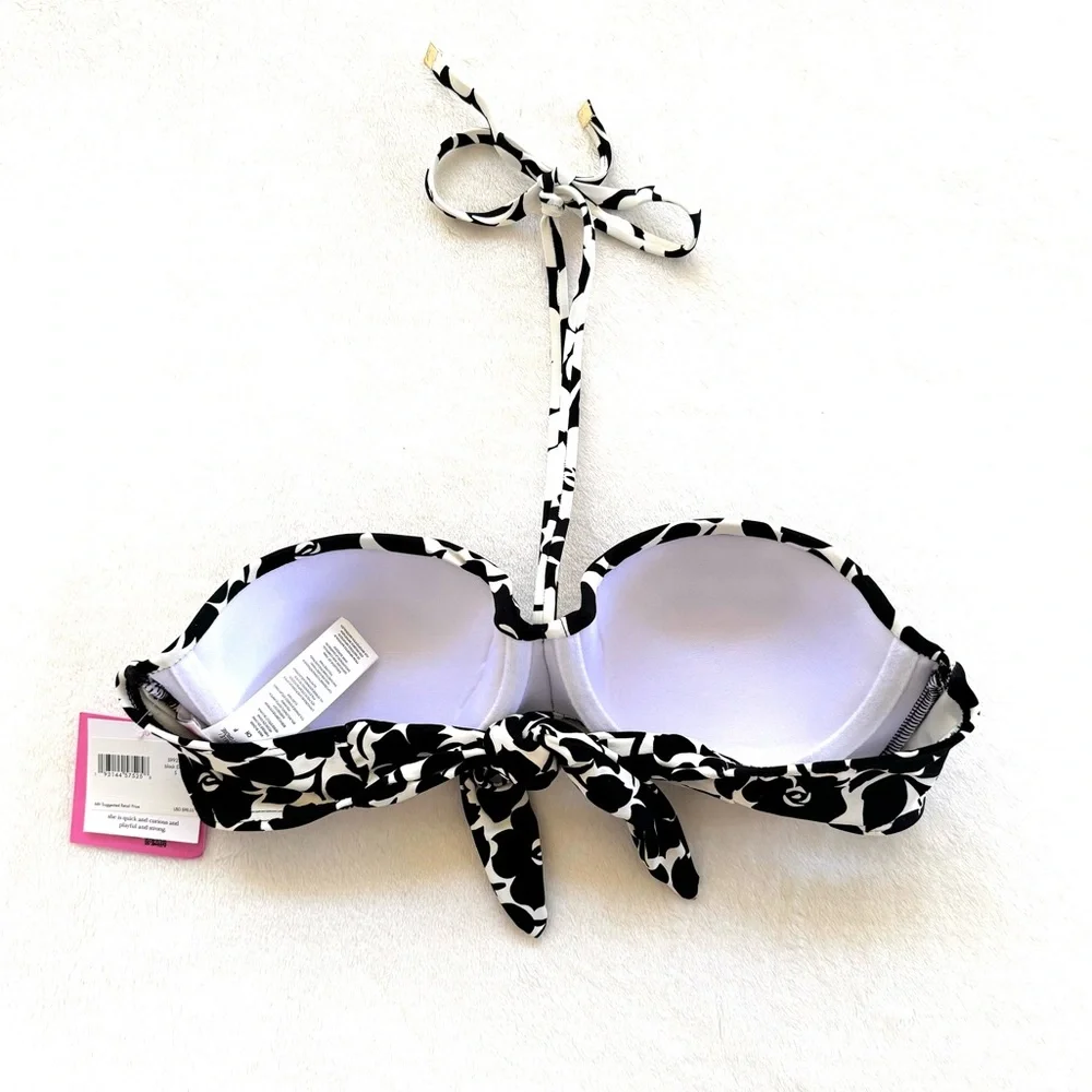 Kate Spade Ivory & Black Bikini Set in Rosy Garden